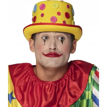 Klobouk Klobouk klaun barevný klobouk s knoflíky