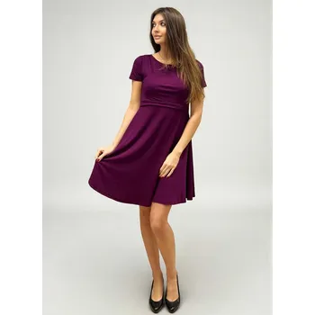 Těhotenské šaty Těhotenské a kojící šaty 3v1 Claire švestkové Velikost: L