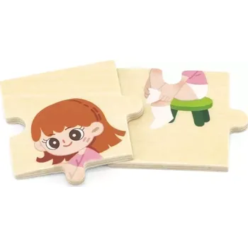 Dřevěná hračka Dřevěné puzzle oblékání