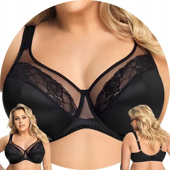 Podprsenka Gorsenia Podprsenka měkká krajková nevyztužená Luisse 441 černá 85H