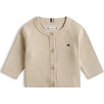 Dětský bavlněný kardigan Tommy Hilfiger KN0KN01846.PPY2 béžová 12X, vel. 80