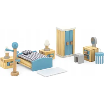 Doplněk pro panenku VIGA PolarB Sada Nábytku do Domečku pro Panenky - Ložnice