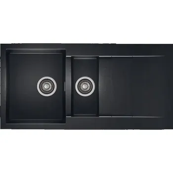 Granitový dřez Dřez půlkomorový ZEUS granit černý