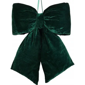 Vánoční dekorace VÁNOČNÍ DEKORACE ZÁVĚS MAŠLE NA DVEŘE OKNO STĚNU SCHODY VELKÁ ZELENÁ 56cm