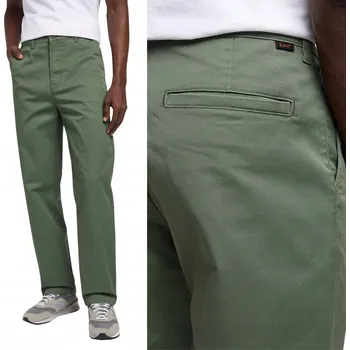 Pánské kalhoty Lee RELAXED CHINO Olive volné zelené kalhoty chinos střihu W32 L32