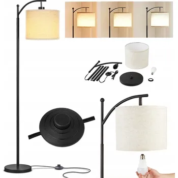 Stojací lampa LED STOJACÍ LAMPA VČETNĚ ŽÁROVKY 9W S ZÁVĚSNÝM STÍNIDLEM