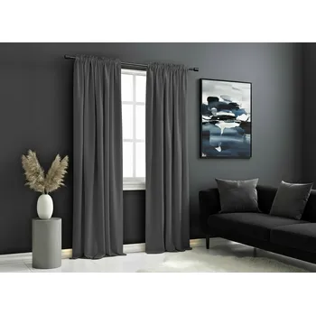 Zatemňovací závěs s řasící páskou "BLACKOUT" SHARY 135x270 cm, grafitová, (cena za 1 kus) MyBestHome