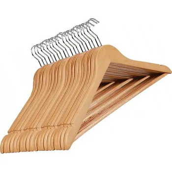 Věšák SADA SILNÝCH DŘEVĚNÝCH VĚŠÁKŮ 20KUSŮ DŘEVĚNÝ VĚŠÁK