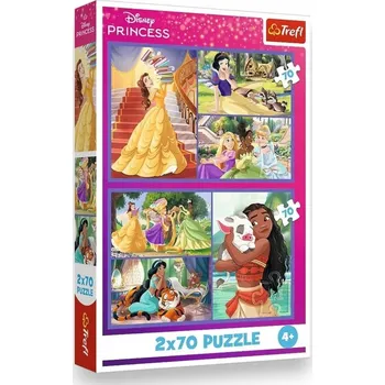 Puzzle 34440 TREFL PUZZLE 2x70 DÍLKŮ PRINCEZNY, POHÁDKOVÉ DNY