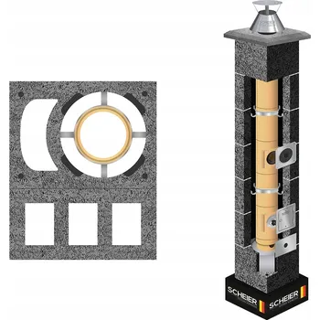 Komín Komín pro plyn fi 100 10m Scheier turbo systémový keramický komínový systém