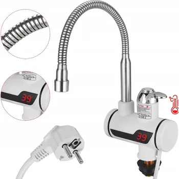 Průtokový ohřívač PRŮTOKOVÝ ELEKTRICKÝ OHŘÍVAČ VODY, KOHOUTEK NAD DŘEZ, 3000 W