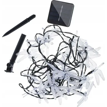 Venkovní osvětlení Solární zahradní světla vážky 6,5m 30LED teplá bílá