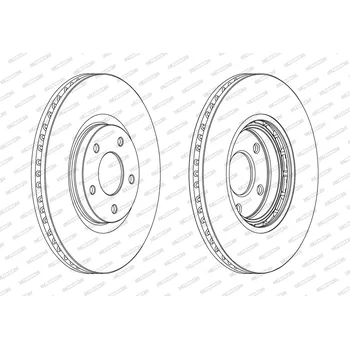 Auto-moto Brzdový kotouč FERODO DDF1724C
