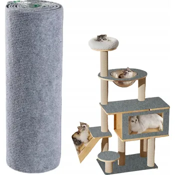 SAMOLEPICÍ PODLOŽKA NA ŠKRÁBÁNÍ PRO KOČKY STŘÍHATELNÁ 200X40 ŠEDÁ NA POHOVKU