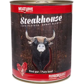 Krmivo pro psa Konzerva MEATLOVE Steakhouse Pure Beef 800g