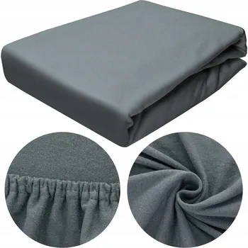 Prostěradlo Prostěradlo 180x200 bavlněné jersey s gumou tmavě šedé