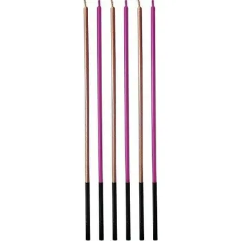 Dortová svíčka METALICKÉ SVÍČKY RŮŽOVÉ/RŮŽOVÉ ZLATO 6 Ks. GODAN