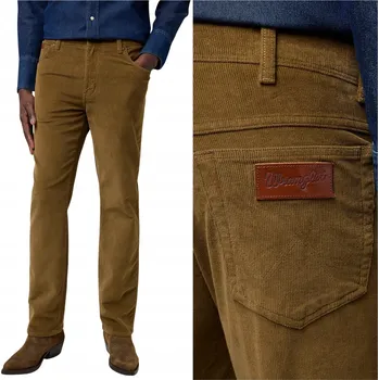 Wrangler TEXAS Kangaroo klasické pánské manšestrové kalhoty rovného střihu W38 L32
