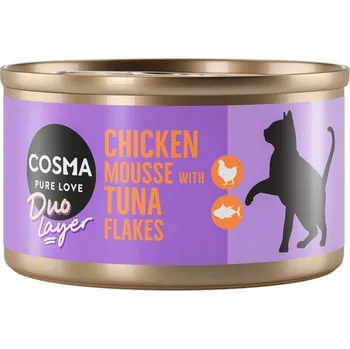 Krmivo pro kočku COSMA DUO Layer pěna tuňák s kousky tuňáka 70g vlhké krmivo pro KOČKY