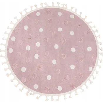 Koberec Dětský Koberec Skandi Kids růžový kulatý polypropylen 120x120 cm