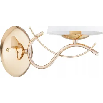 Nástěnné svítidlo Nástěnné svítidlo MONZA zlaté s bílým stínidlem 1xE14 Alfa 27610