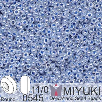 Korálek Korálky Miyuki Round 11/0. Barva 0545 Dark Sky Blue Ceylon . Balení 5g