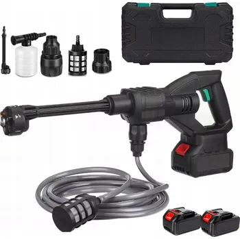 Vysokotlaký čistič AKUMULÁTOROVÁ TLAKOVÁ MYČKA SADA NA MYTÍ 100 BAR 2 AKU