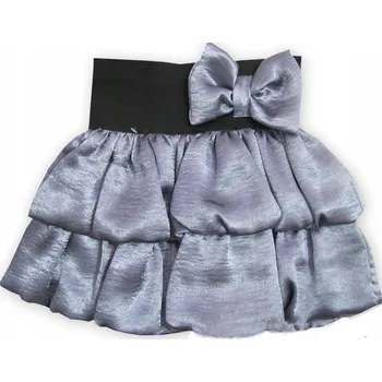 Dámská sukně 158cm stříbrná sukně sukně ozdobou mašle BS145