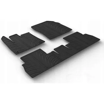 autokoberec Gledring Gumové autokoberce Peugeot Rifter 2018- (oválné úchyty, nesklopné sedadlo spolujezdce)