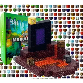 ostatní stavebnice Magnetické Stavebnice Minecraft Stavebnice Svět Kostek Sada T048 - 128 dílků
