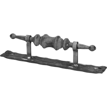 Klepadlo úchyt kovaný D-024 - kované madlo na dveře 280 x 90 mm, ocel bez povrchové úpravy