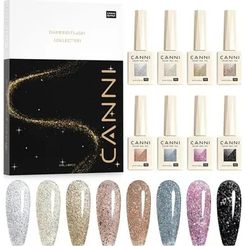 CANNI UV gelový lak na nehty s třpytivými třpytivými laky na nehty, barevný gelový lak na gelové