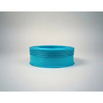 Stuha Plátnová stuha s monofilem,vzorem a drátem, 40mm, modrá