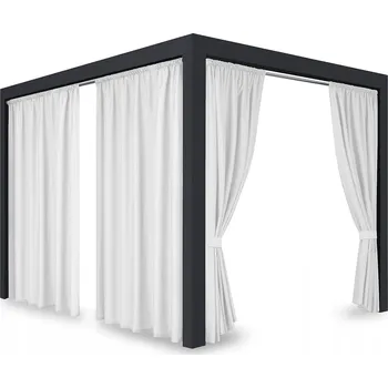 Pergola Venkovní zahradní závěs s tunýlkem BOGOTA bílá 155 cm x různé výšky (cena za 1 kus) + dárek úvaz MyBestHome Rozměr: 155x190 cm