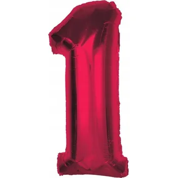 Balónek Fóliový balónek Smart, číslice 1, červený, 92 cm AA