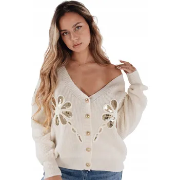 Dámský svetr DStreet dámský svetr bílý klasický do pasu univerzální velikost