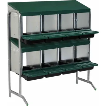 Snáškové hnízdo pro slepice se sběrným košíkem na vejce GAUN 10111 osmimístné na nožičkách + doprava zdarma