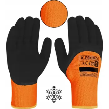 Pracovní rukavice Pracovní rukavice zateplené zimní potažené rukavice pěna zima mráz 9