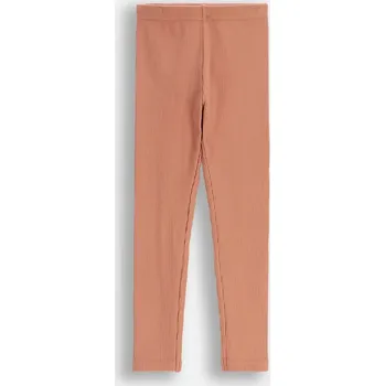 Dívčí legíny béžové, dětské žebrované legíny 110 Coccodrillo ZC5