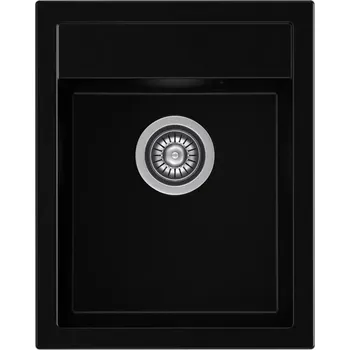 Granitový dřez Jednokomorový dřez ZEUS Rustic, granit černý