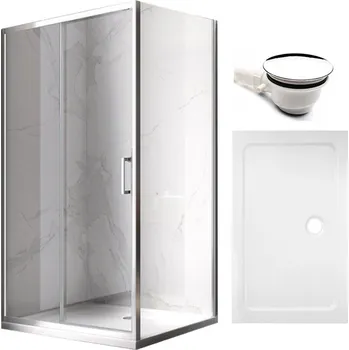 BPS-koupelny Obdélníkový sprchový kout HYD-OK103C 120x80 chrom/transparent + vanička HYD-OSV-ST03C bílá