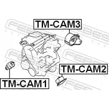 Posilovač řízení Febest TM-CAM2 Silentblok motoru