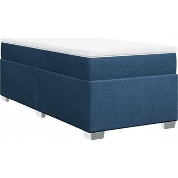 Postel Kontinentální postel 190 x 90 x 46 cm, modrá, matrace bílo-modrá