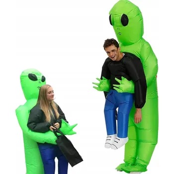 Karnevalový kostým HALLOWEEN NAFUKOVACÍ PŘEVLEK VTIPNÝ KOSTÝM ALIEN MIMOZEMŠŤAN PRO DOSPĚLÉ