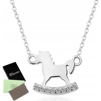 Náhrdelník STŘÍBRNÝ NÁHRDELNÍK S PŘÍVĚSKEM KONĚ CELEBRITKA PRO ŽENY 925