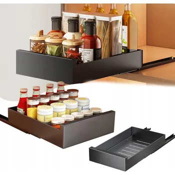 Kuchyňská skříňka 43cm výsuvný teleskopický Šuplík z uhlíkové oceli do kuchyňské skříňky