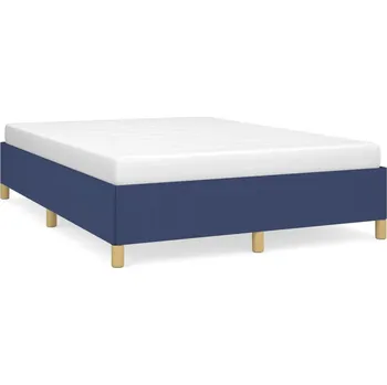 Postel Rám postele z látky a překližky, modrý, 203x143x35 cm