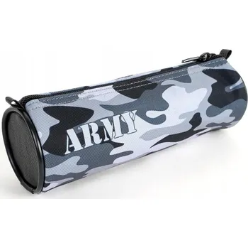 Penál ORGANIZÉR DO ŠKOLY PENÁL PRO ŽÁKA TUBA PENÁL ROLOVACÍ ARMY MASKÁČOVÝ ŠEDÝ