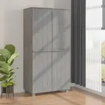 Skříň HAMAR, světle šedá, 89x50x180 cm, borovicové dřevo