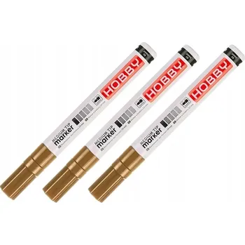 3x ZLATÝ OLEJOVÝ POPISOVAČ / MARKER NA OBNOVU PÍSMEN NA NÁHROBKU BARVA OLEJOVÁ FIX